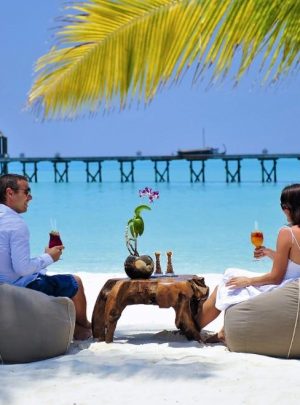 couple on honeymoon at Mombasa