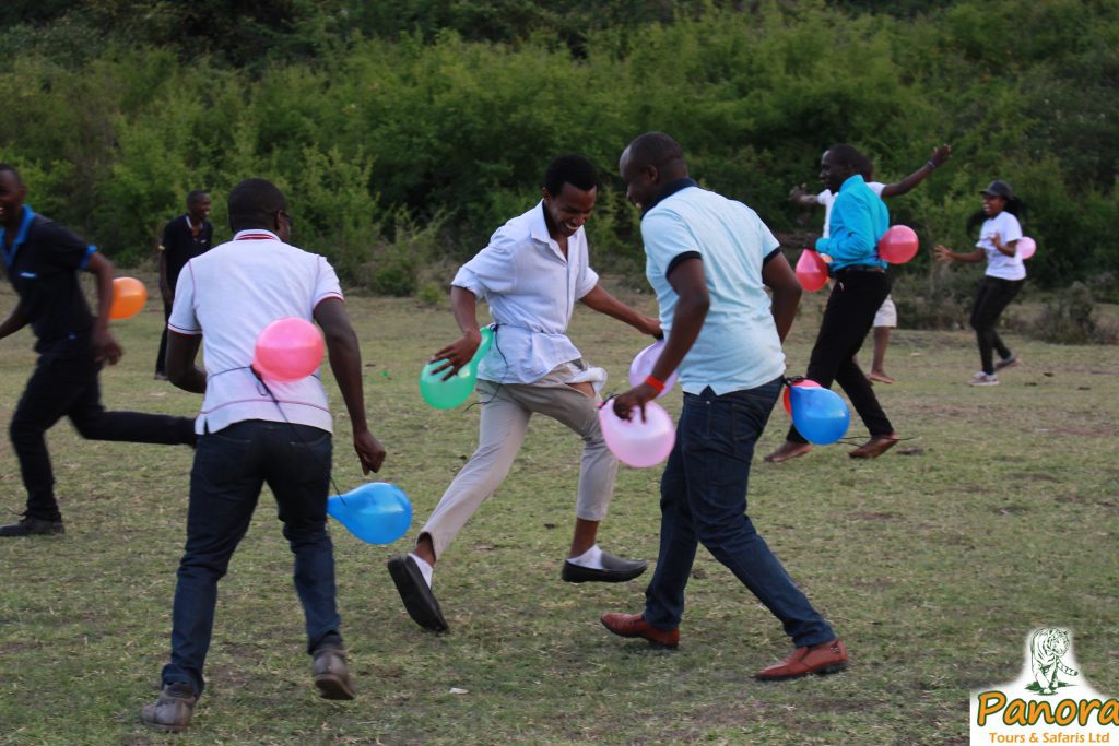 Team building at amboseli national park