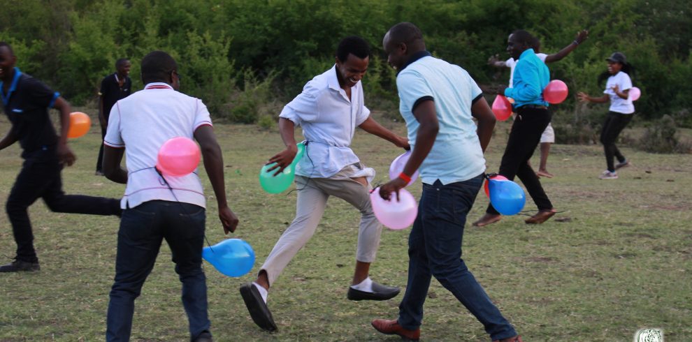 Team building at amboseli national park