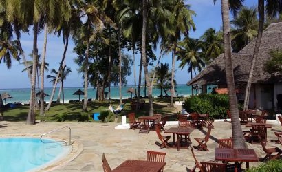 tourists relaxing at diani beach hotel